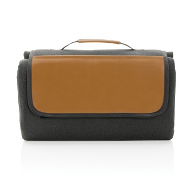 Logotrade Geschäftsgeschenke das Foto: Impact Aware™ RPET Picknickdecke mit PU-Tasche